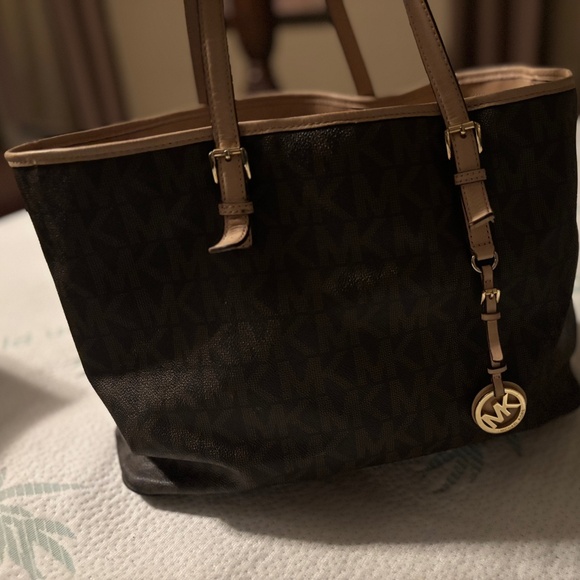 Authentic Michael Kors Tote Bag – Brown MK Monogram - Picture 1 of 6